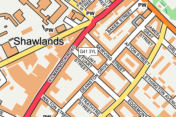 G41 3YL map - OS OpenMap – Local (Ordnance Survey)