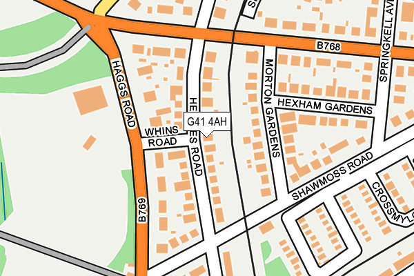 G41 4AH map - OS OpenMap – Local (Ordnance Survey)