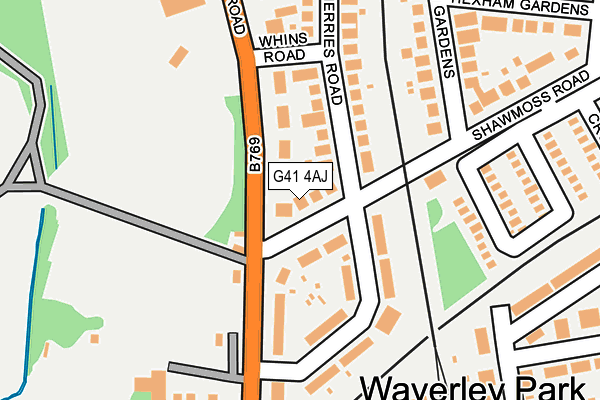 G41 4AJ map - OS OpenMap – Local (Ordnance Survey)