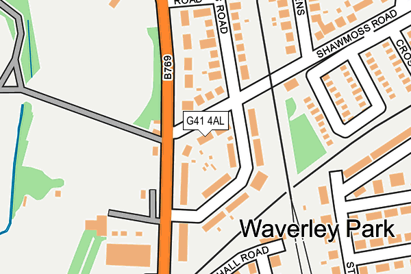 G41 4AL map - OS OpenMap – Local (Ordnance Survey)