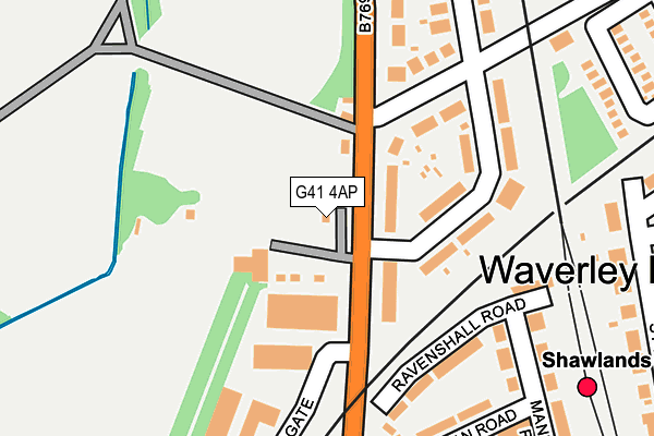 G41 4AP map - OS OpenMap – Local (Ordnance Survey)