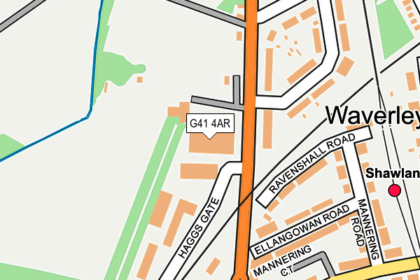 G41 4AR map - OS OpenMap – Local (Ordnance Survey)