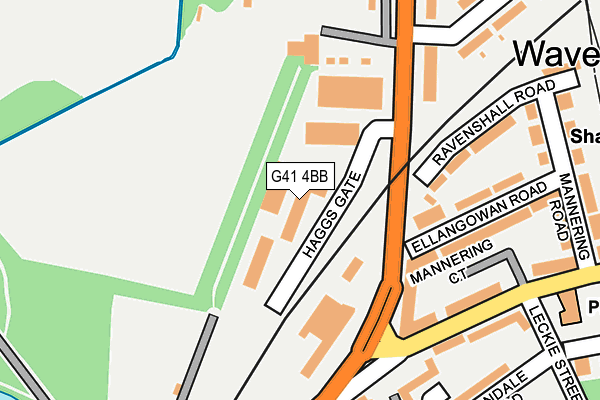 G41 4BB map - OS OpenMap – Local (Ordnance Survey)
