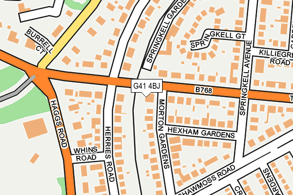 G41 4BJ map - OS OpenMap – Local (Ordnance Survey)