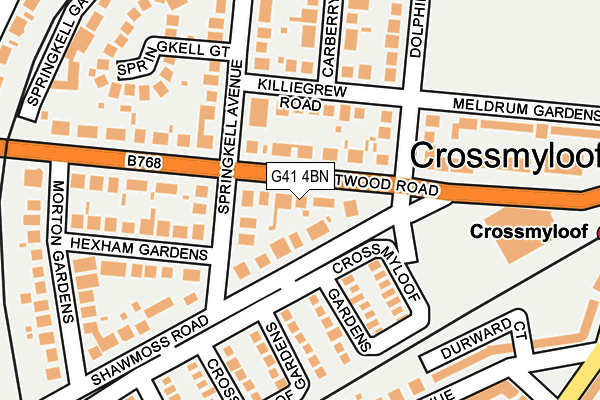 G41 4BN map - OS OpenMap – Local (Ordnance Survey)