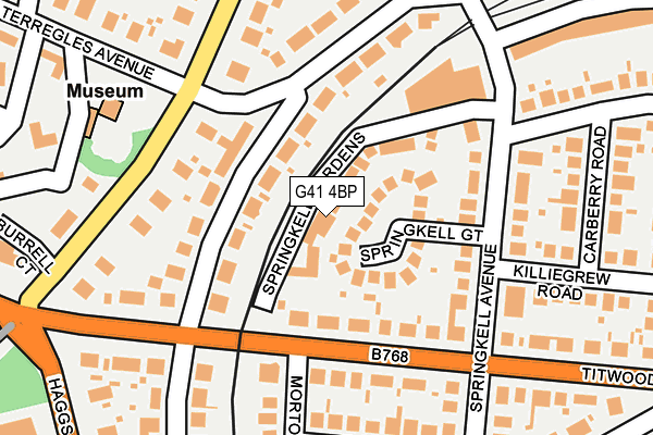 G41 4BP map - OS OpenMap – Local (Ordnance Survey)