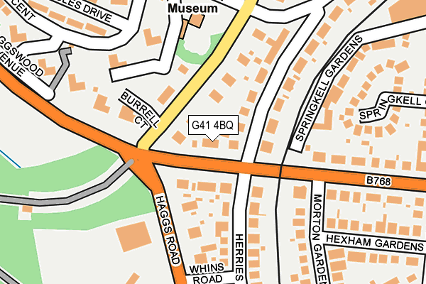 G41 4BQ map - OS OpenMap – Local (Ordnance Survey)