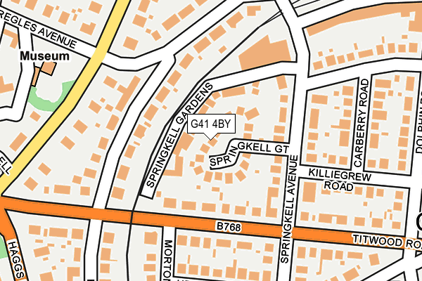 G41 4BY map - OS OpenMap – Local (Ordnance Survey)