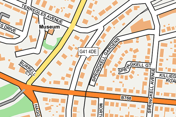 G41 4DE map - OS OpenMap – Local (Ordnance Survey)