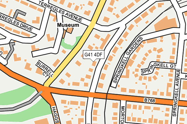 G41 4DF map - OS OpenMap – Local (Ordnance Survey)