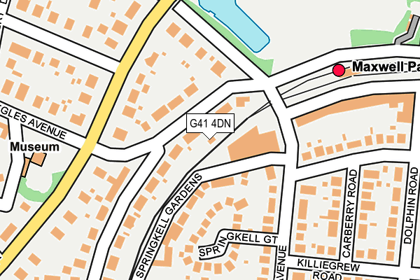 G41 4DN map - OS OpenMap – Local (Ordnance Survey)