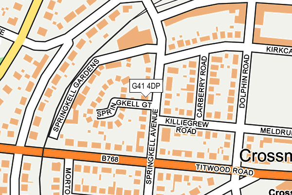 G41 4DP map - OS OpenMap – Local (Ordnance Survey)