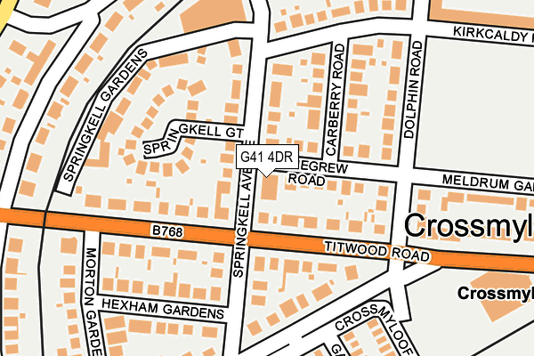 G41 4DR map - OS OpenMap – Local (Ordnance Survey)