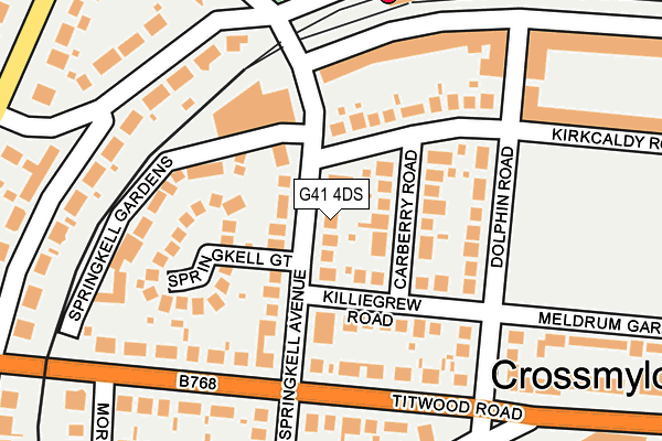 G41 4DS map - OS OpenMap – Local (Ordnance Survey)