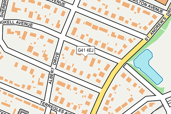 G41 4EJ map - OS OpenMap – Local (Ordnance Survey)