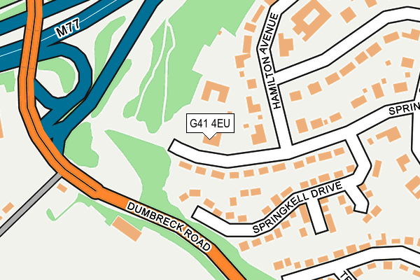 G41 4EU map - OS OpenMap – Local (Ordnance Survey)