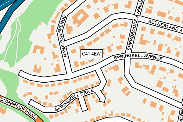 G41 4EW map - OS OpenMap – Local (Ordnance Survey)