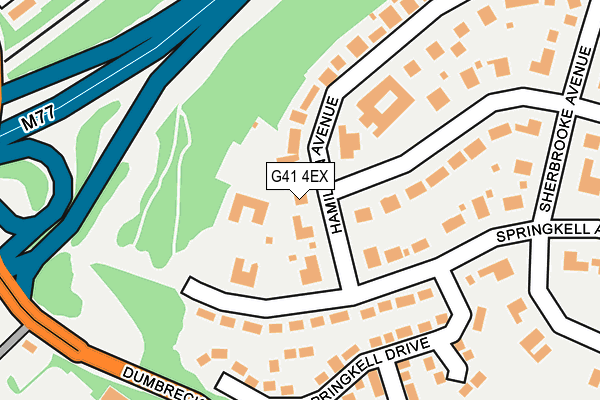 G41 4EX map - OS OpenMap – Local (Ordnance Survey)