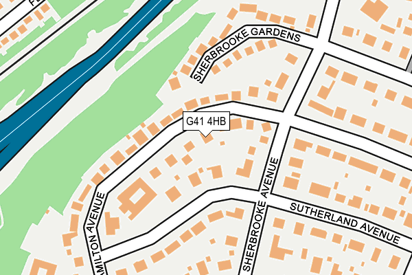 G41 4HB map - OS OpenMap – Local (Ordnance Survey)