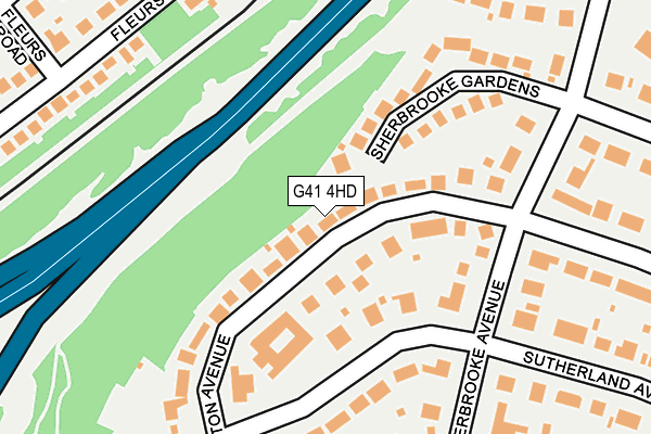 G41 4HD map - OS OpenMap – Local (Ordnance Survey)