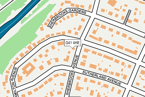 G41 4HE map - OS OpenMap – Local (Ordnance Survey)