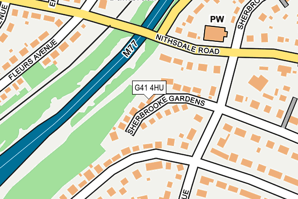 G41 4HU map - OS OpenMap – Local (Ordnance Survey)