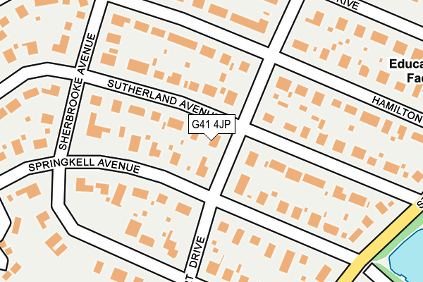 G41 4JP map - OS OpenMap – Local (Ordnance Survey)