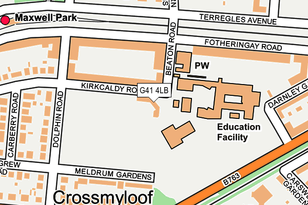 G41 4LB map - OS OpenMap – Local (Ordnance Survey)