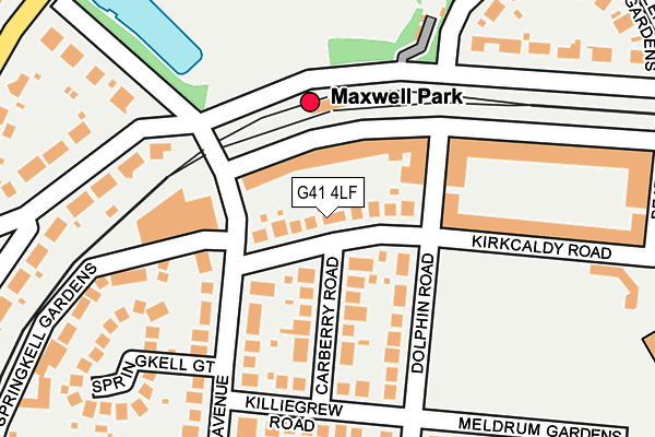 G41 4LF map - OS OpenMap – Local (Ordnance Survey)