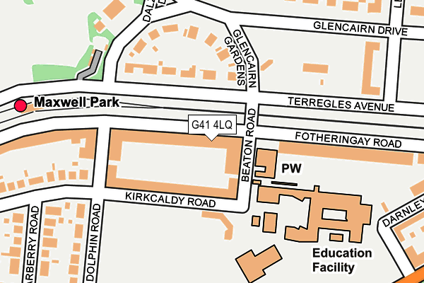 G41 4LQ map - OS OpenMap – Local (Ordnance Survey)