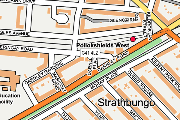 G41 4LZ map - OS OpenMap – Local (Ordnance Survey)