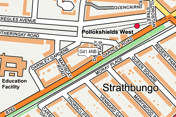 G41 4NB map - OS OpenMap – Local (Ordnance Survey)