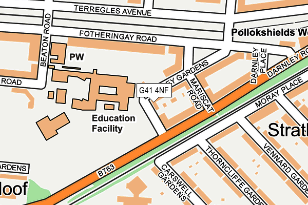 G41 4NF map - OS OpenMap – Local (Ordnance Survey)