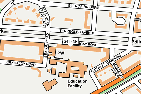 G41 4NN map - OS OpenMap – Local (Ordnance Survey)