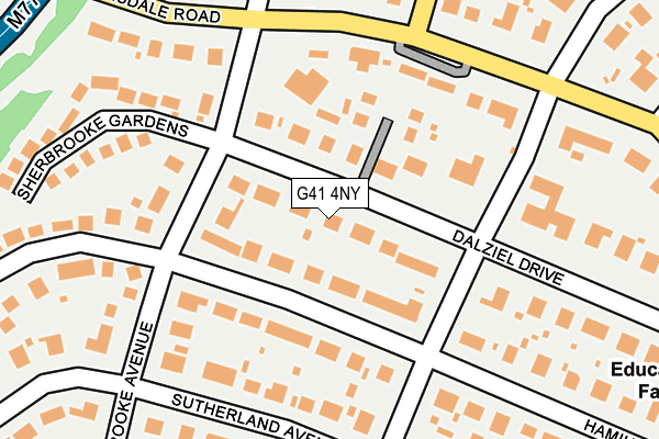 G41 4NY map - OS OpenMap – Local (Ordnance Survey)