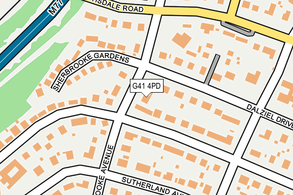 G41 4PD map - OS OpenMap – Local (Ordnance Survey)