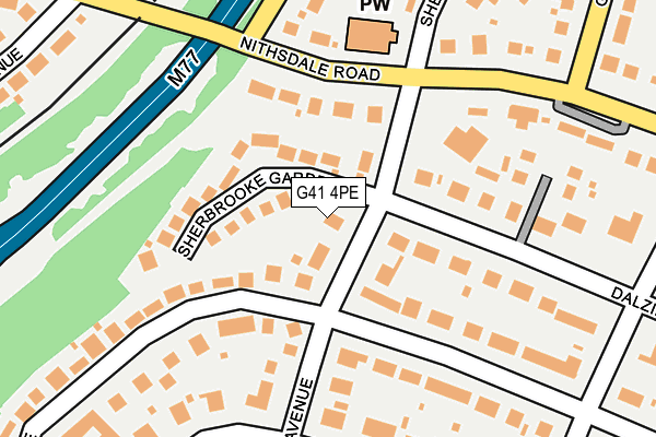 G41 4PE map - OS OpenMap – Local (Ordnance Survey)