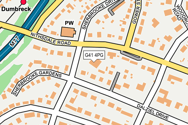 G41 4PG map - OS OpenMap – Local (Ordnance Survey)