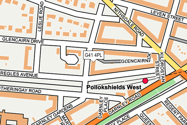 G41 4PL map - OS OpenMap – Local (Ordnance Survey)