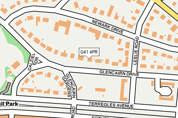 G41 4PR map - OS OpenMap – Local (Ordnance Survey)