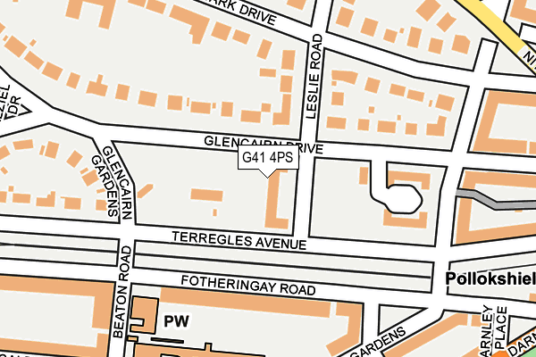 G41 4PS map - OS OpenMap – Local (Ordnance Survey)