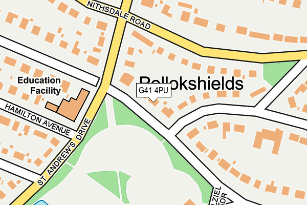 G41 4PU map - OS OpenMap – Local (Ordnance Survey)