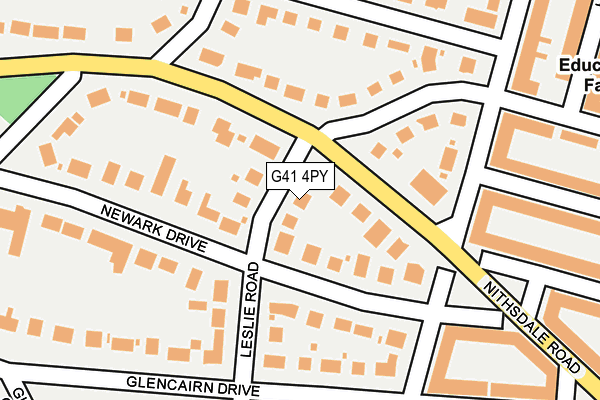 G41 4PY map - OS OpenMap – Local (Ordnance Survey)