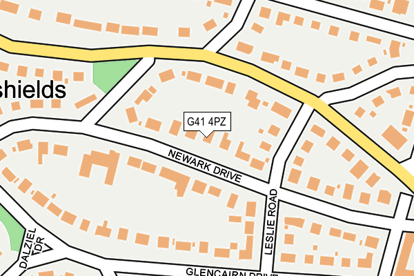 G41 4PZ map - OS OpenMap – Local (Ordnance Survey)