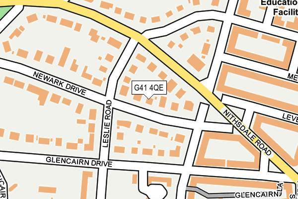 G41 4QE map - OS OpenMap – Local (Ordnance Survey)