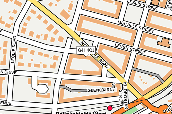 G41 4QJ map - OS OpenMap – Local (Ordnance Survey)