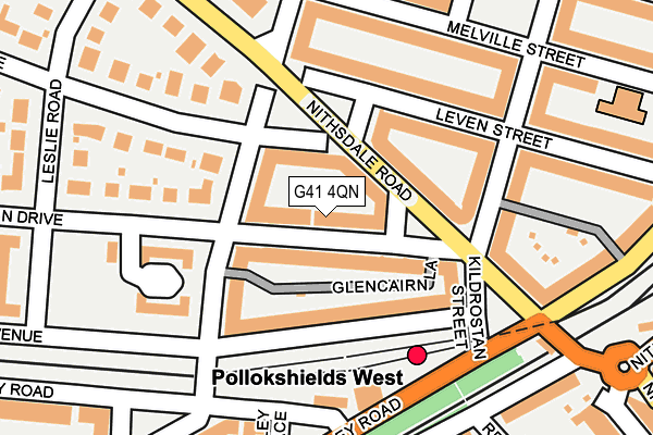 G41 4QN map - OS OpenMap – Local (Ordnance Survey)