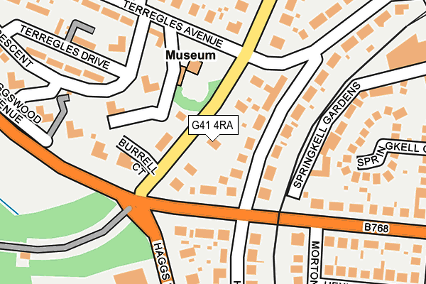 G41 4RA map - OS OpenMap – Local (Ordnance Survey)