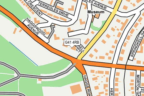 G41 4RB map - OS OpenMap – Local (Ordnance Survey)