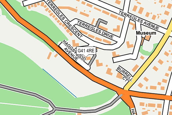 G41 4RE map - OS OpenMap – Local (Ordnance Survey)